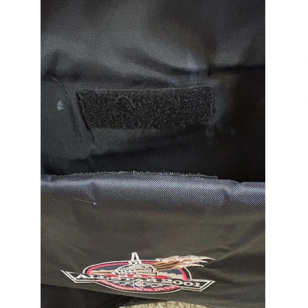 Vintage NBA All Star 2001 Washington DC Black Nylon Sling Backpack Bag B146